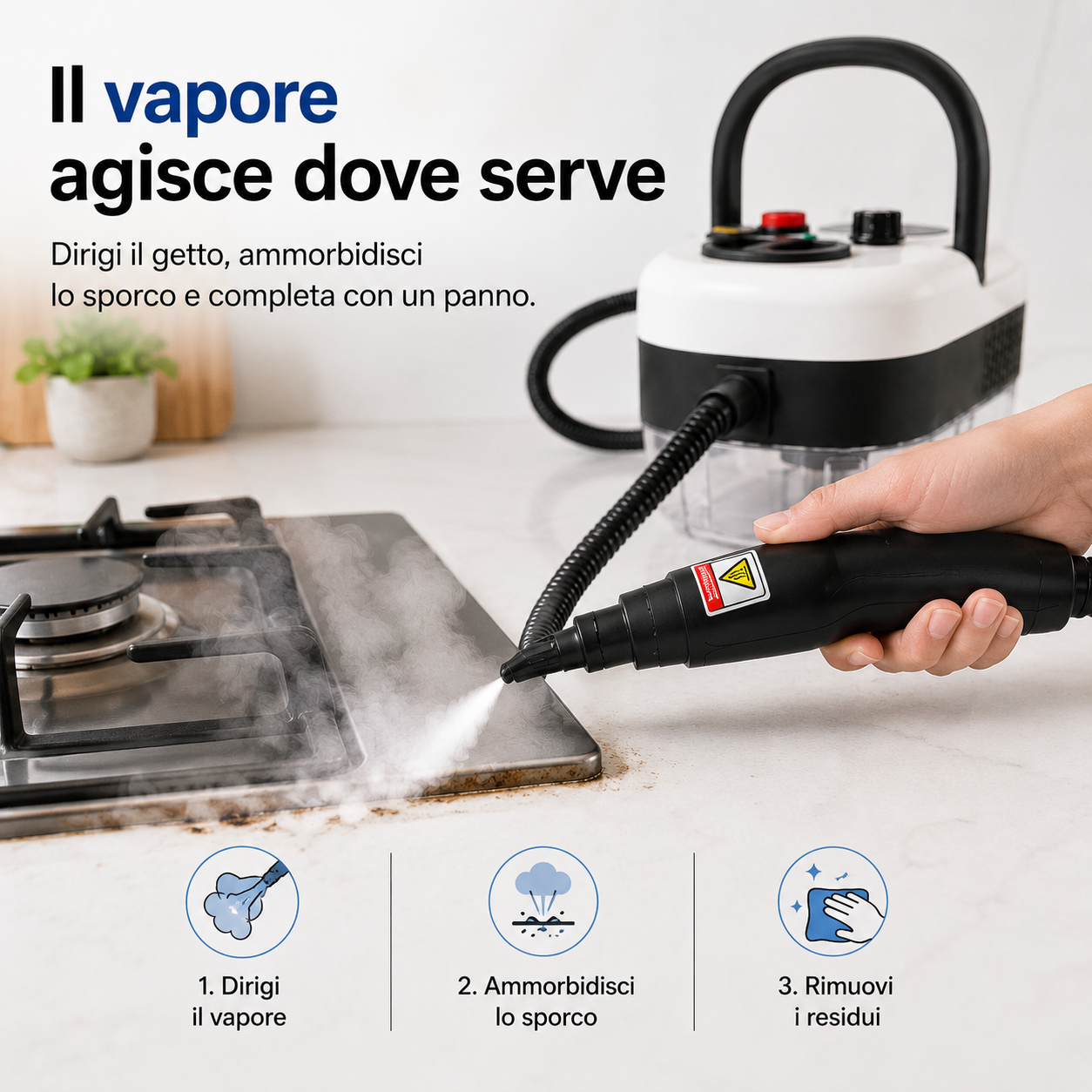 VapoPronto™ Jet - Pulitore a Vapore Portatile