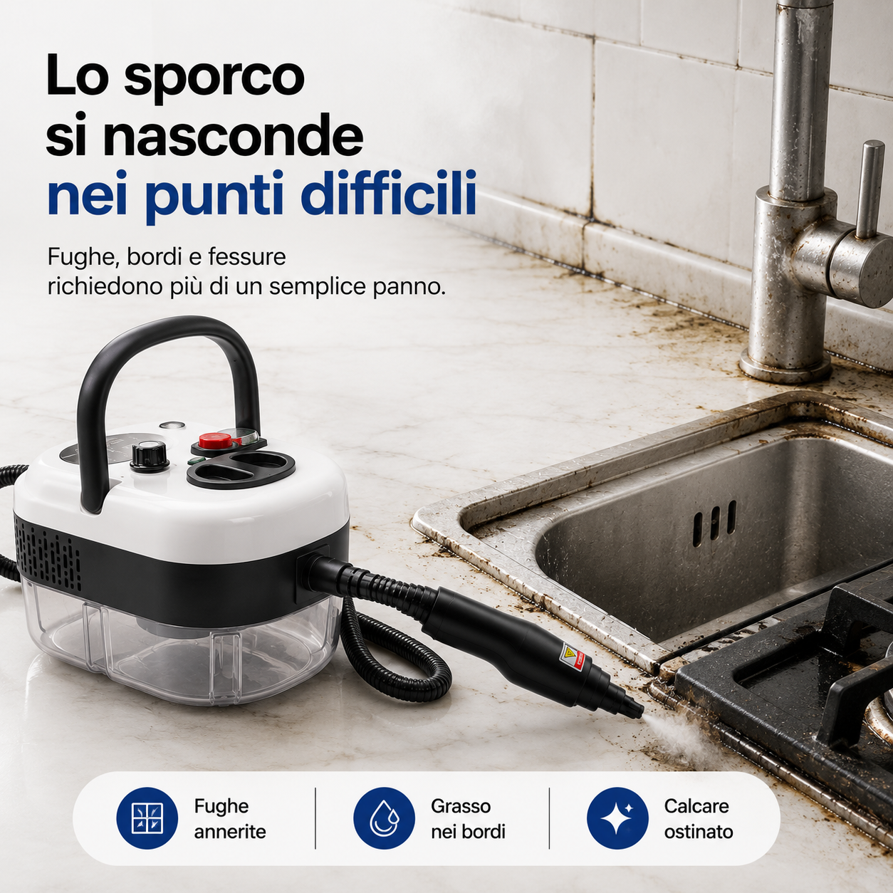 VapoPronto™ Jet - Pulitore a Vapore Portatile