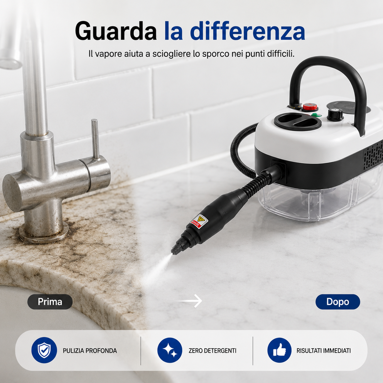 VapoPronto™ Jet - Pulitore a Vapore Portatile